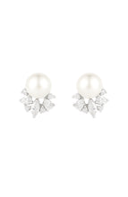Load image into Gallery viewer, Alma Crystal and Pearl Studs