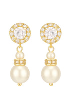 Load image into Gallery viewer, Beatrix Cystal and Pearl Drop Earring