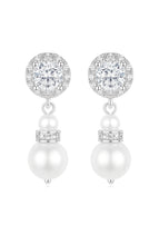 Load image into Gallery viewer, Beatrix Cystal and Pearl Drop Earring