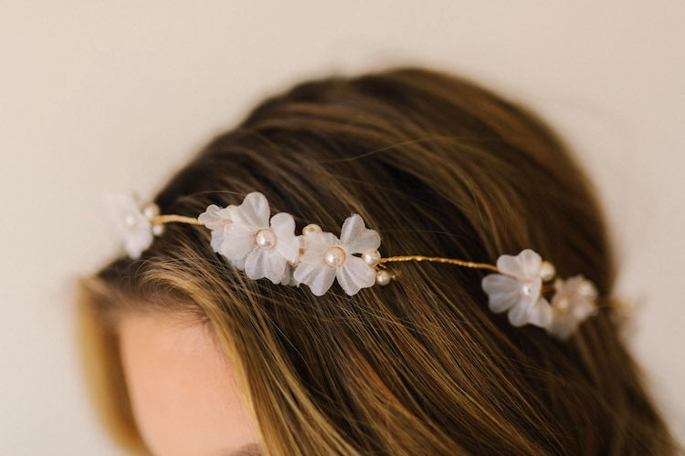 Poppy Lane - Madeline Duet floral headpiece Details of Madeline & Matt main image 4